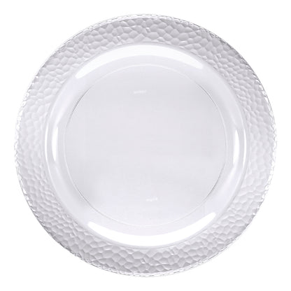 Clear Pebble Plastic Banquet Plates 120 ct