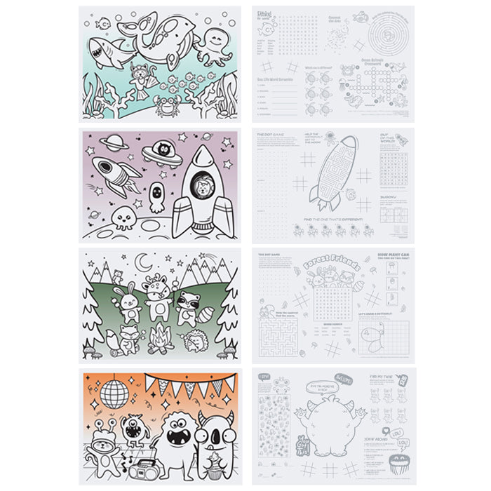 Color Me Placemat Assorted Placemats 1,000 ct