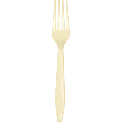 Ivory Plastic Forks 288 ct