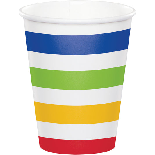 Multicolor Polka Dots and Stripes Paper Cups 96 ct