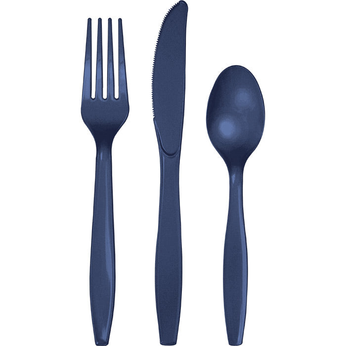Navy Assorted Plastic Cutlery 288 ct