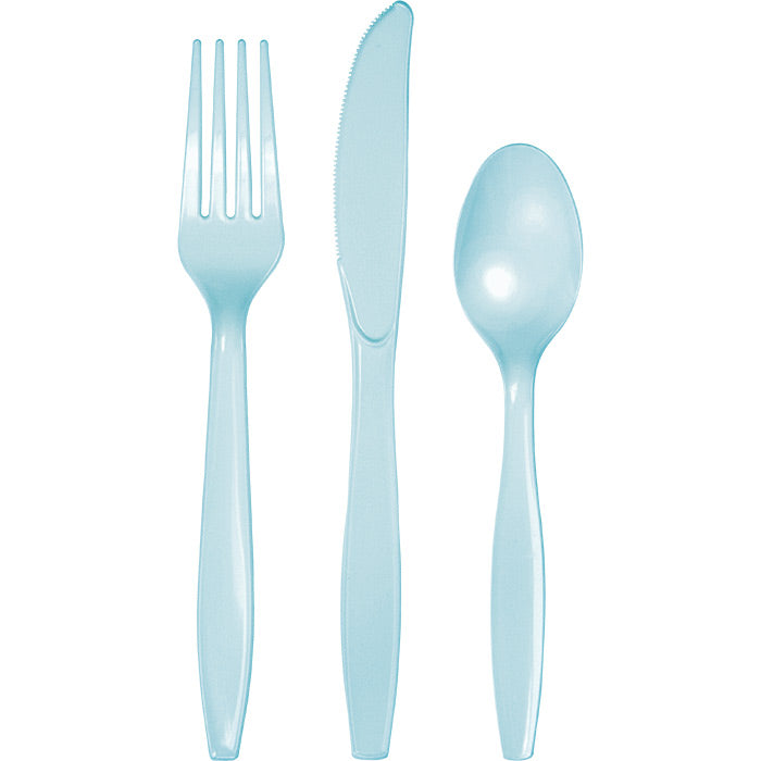 Pastel Blue Assorted Plastic Cutlery 288 ct