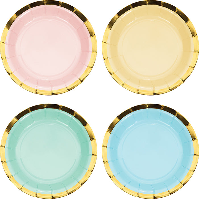 Pastel Celebrations Assorted Dessert Plates 96 ct