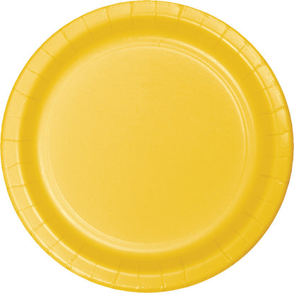School Bus Yellow SturdyStyle Banquet Plates 240 ct