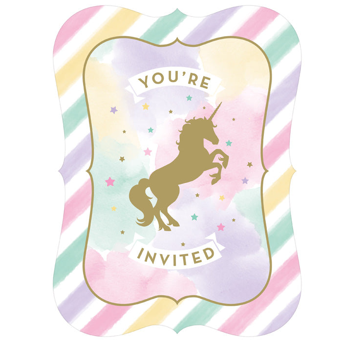 Sparkle Unicorn Invitations 48 ct
