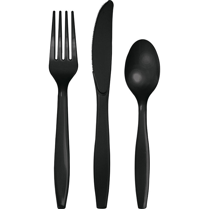 Value Friendly Black Velvet Assorted Plastic Cutlery 216 ct
