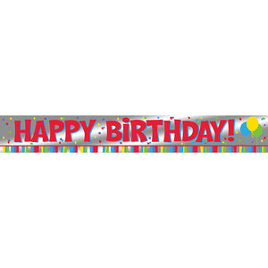 Value Friendly Happy Birthday Foil Banner 12 ct