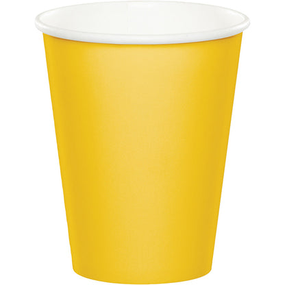 Value Friendly School Bus Yellow 9 oz Hot & Cold Cups 96 ct
