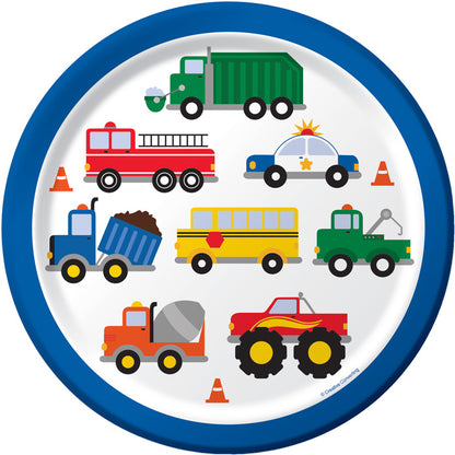 Value Friendly Traffic Jam Dinner Plates 96 ct