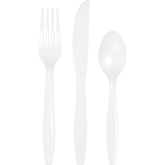 White Assorted Plastic Cutlery 288 ct