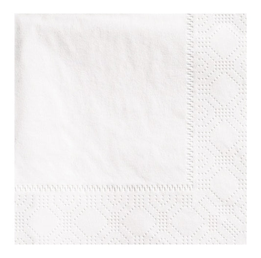White Decorator Beverage Napkins 1,000 ct